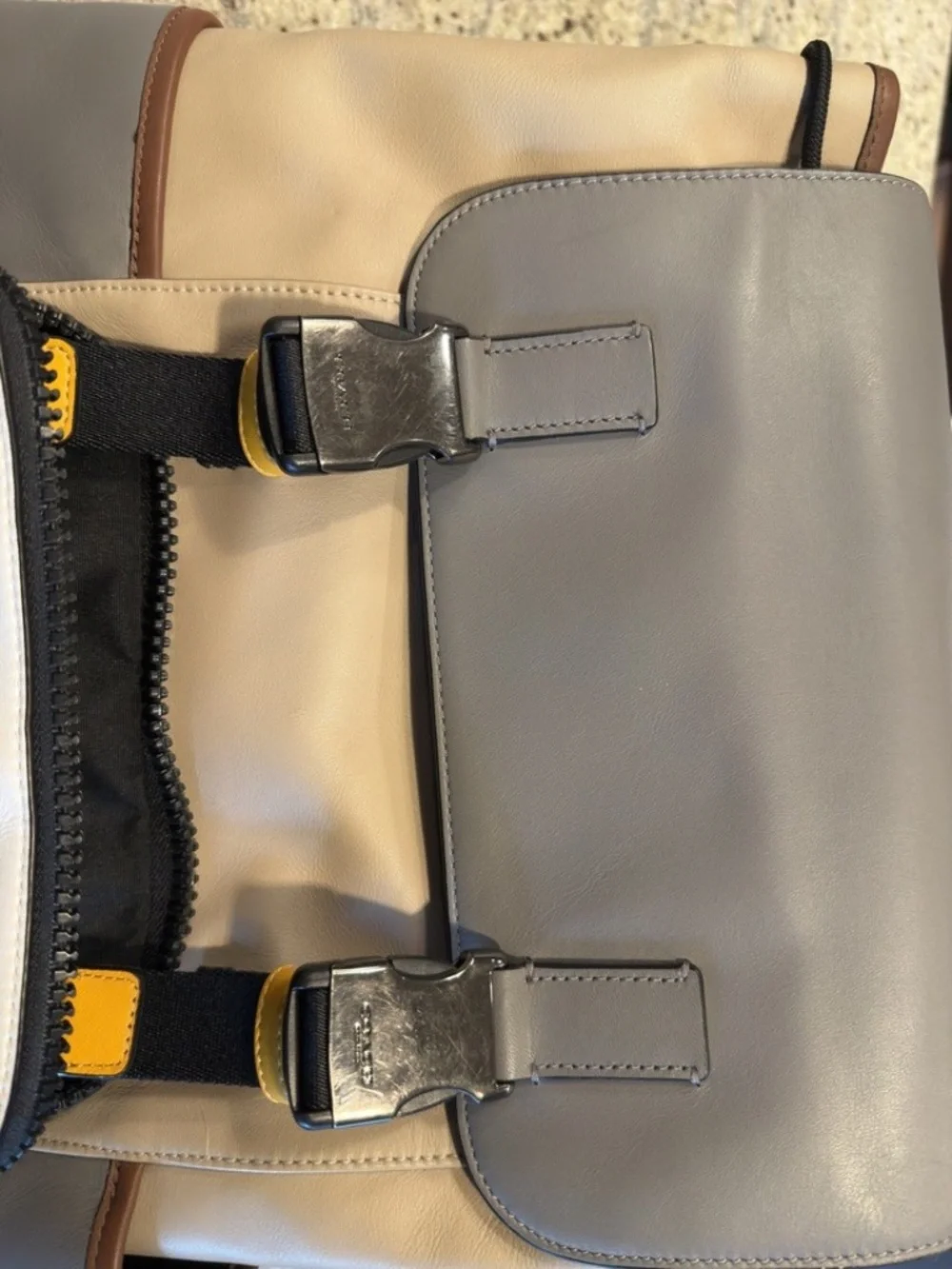 *RARE COLOR* Coach C4019 in Colorblock (Yellow, Gray, White), Very lightly Used!